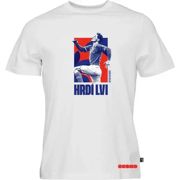 Puma FAČR HRDÍ LVI KREJČÍ Pánske tričko, biela, veľkosť