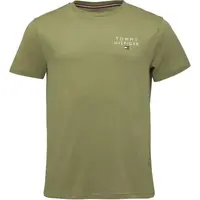 Tommy Hilfiger TH ORIGINAL-CN SS TEE LOGO Pánske tričko, khaki, veľkosť S