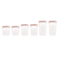 Miniland Dolce Hermeticky uzatvárateľné nádoby na potraviny, 6 ks, ružové