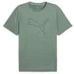 Puma M TAD ESSENTIAL HEATHER CAT TEE Pánske tričko, tmavo zelená, veľkosť
