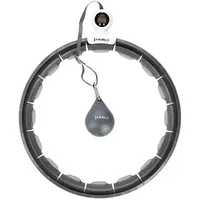 HMS HHM15 Masážna hula hop obruč so závažím, magnetmi a počítadlom, čierna, veľkosť