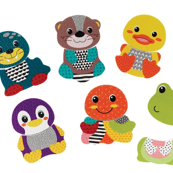 Infantino Pěnové samolepky zvířátka Mix&Match 12 ks