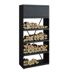 Vysoký regál na dřevo OFYR Wood Storage Black 100