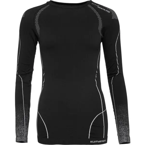 Klimatex GLIMT SEAMLESS Dámske bezšvové termotričko, čierna, veľkosť