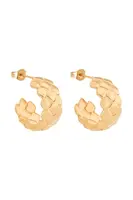 Pozlátené náušnice Lilou Snake