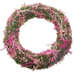 Věnec se sušenými květinami (mech) 25 cm