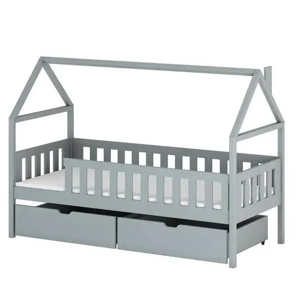 Posteľ Domček Domi 80x160 grey