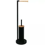 Držák papíru a WC štětky černý bambus