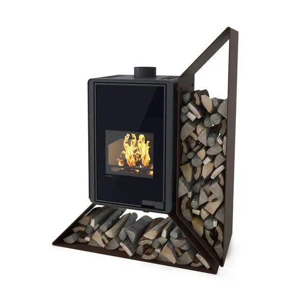 Krbové kachle FLAMINGO DELUXE KAMPA pravá, hnedá - zamatová FLHSF42-015