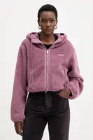 Bunda s příměsí vlny Pinko růžová barva, oversize, 105975 A2YV