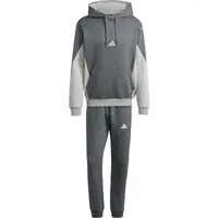 adidas SPORTSWEAR FLEECE COLORBLOCK TRACKSUIT Pánská tepláková souprava, tmavě šedá, velikost