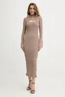 Šaty Guess SHINJU béžová barva, maxi, přiléhavé, W5BK91 Z4060