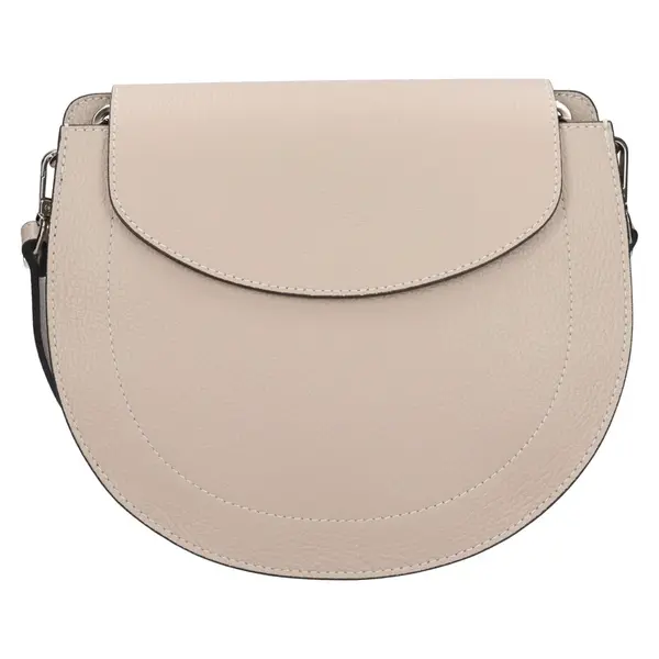 Dámska kožená crossbody kabelka Italia Locita - béžová
