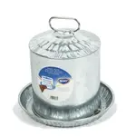 Duvo+ Pozinkovaná napáječka s víkem pro drůbež 7,5L - 32,5x28cm