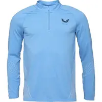 CASTORE SEAMLESS 1/4 ZIP LS TOP Pánské sportovní triko, světle modrá, velikost