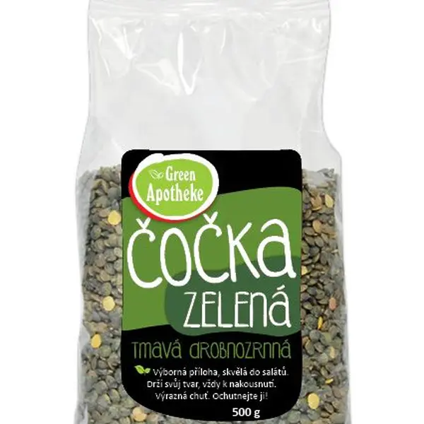 Green Apotheke Čočka zelená tmavá drobnozrnná 500 g