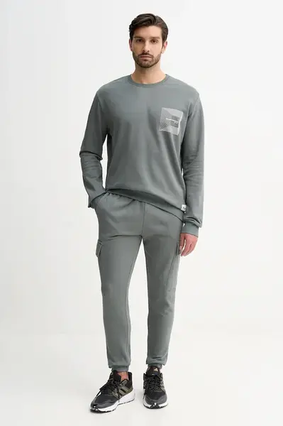 Bavlněná tepláková souprava Fila zelená barva, FPW1226