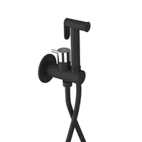 Sapho Ultramix - Bidetová baterie pod omítku, se sprškou, s tělesem, matná černá/chrom UT013BC