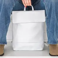 Dámský kožený batoh Italia Jenny - bílá