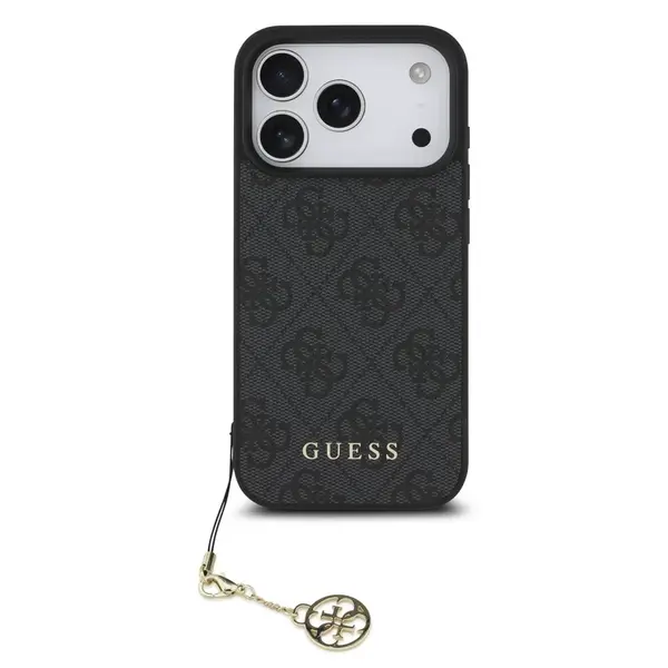 Zadní kryt Guess 4G Charm pro Apple iPhone 17 Pro, tone on tone grey