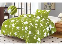 Mikroplyšové obliečky STAR zelené Rozmer obliečky: 70 x 90 cm | 140 x 200 cm