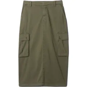GAP UTILITY MIDI Dámská sukně, khaki, velikost