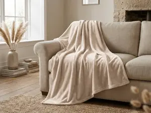 Mikroplyšová deka SOFT, béžová Rozmer: 200 x 220 cm