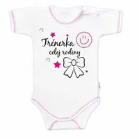 Baby Nellys Body krátký rukáv  Trenérka celej rodiny, holka vel.  80