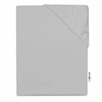 Baby Nellys Dětské jersey prostěradlo do postýlky - sv. šedá, 120x60cm