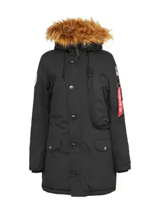 ALPHA INDUSTRIES Zimná parka 'Polar'  čierna