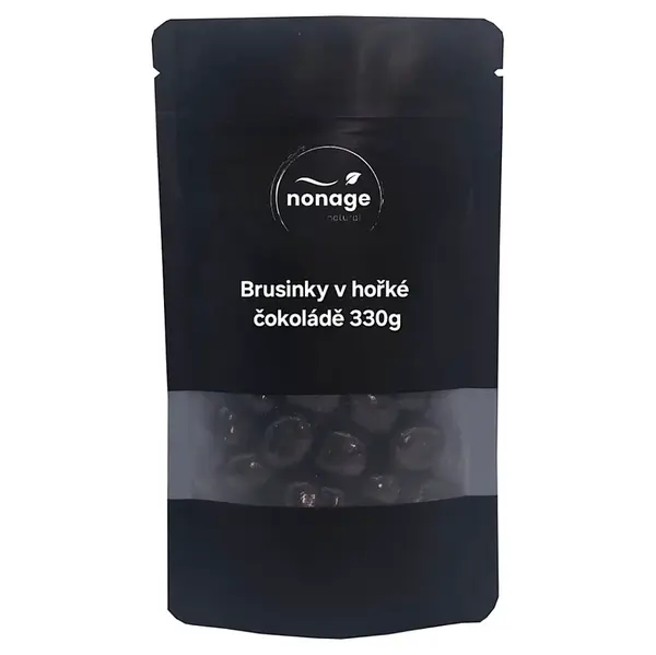 NONAGE Brusinky v hořké čokoládě 330 g