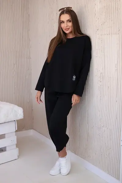 Set of sweatshirt and pants punto Black