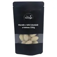 NONAGE Mandle v bílé čokoládě obalené kokosem 330 g