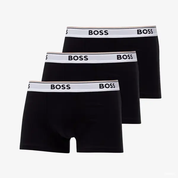 3PACK pánske boxerky Hugo Boss čierne