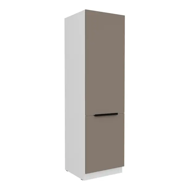 Vysoká potravinová skříňka Aria 60 DK-210 2F Barva korpusu: Bílá, Barva dvířek: TA - Sandgrau AFM