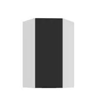 Horní rohová skříňka Aria 60x60 GN-108 1F (45°) Barva korpusu: Bílá, Barva dvířek: BL - Black AFM