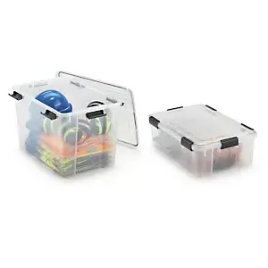 6 x Odolný plastový zásobník se zesílenou konstrukcí 390x290x140mm