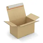 20 x Kartonová krabice 290x190x180mm, automatické dno, samolepicí proužek, hnědá, klopová, třívrstvá vlnitá lepenka (3VVL) | RAJA