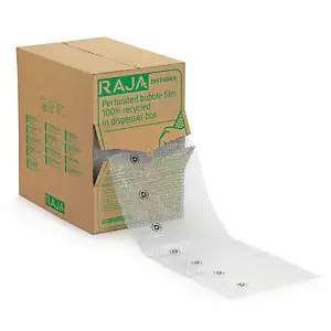 Bublinková fólie ze 100% recyklovaná, 60 mikronová, v dávkovači | RAJA