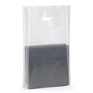 200 x Igelitové tašky s úchyty, 350x450x80mm, průhledná | RAJA®