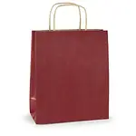 200 x Barevné papírové tašky s kroucenými úchyty 250x320x110 mm, červené | RAJA