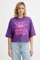Bavlněné tričko United Colors of Benetton x Stranger Things