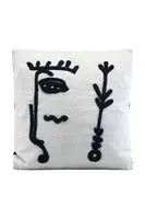 Dekorativní povlak na polštář s bavlnou House Doctor HDIngo 50 x 50 cm bílá barva