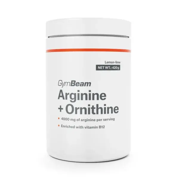 GymBeam ARGININ + ORNITHIN - 420 G - CITRÓN + LIMETKA Aminokyselina, , veľkosť