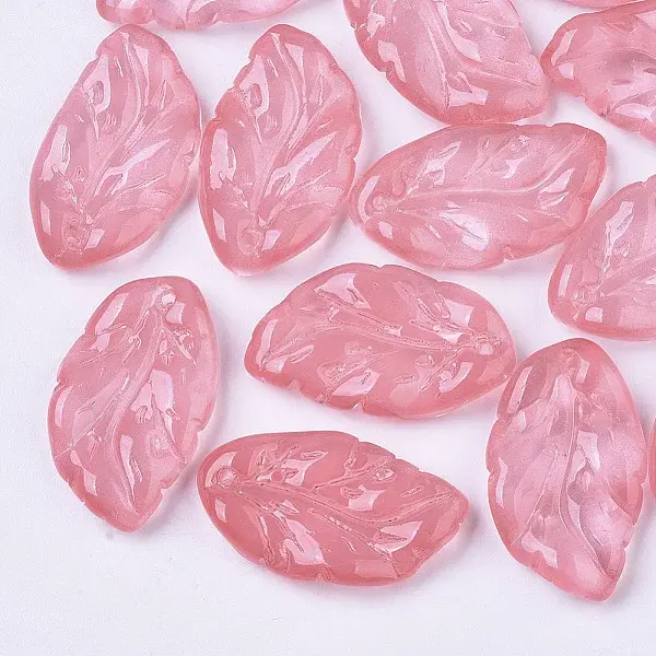 Transparent Spray Painted Glass Pendants