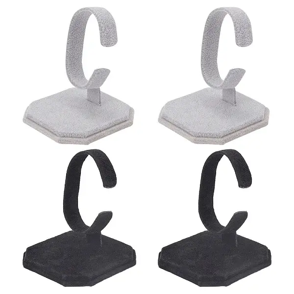 4Pcs 2 Colors Velvet Bracelet Display Stands