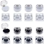 16Pcs 4 Style Transparent Plastic