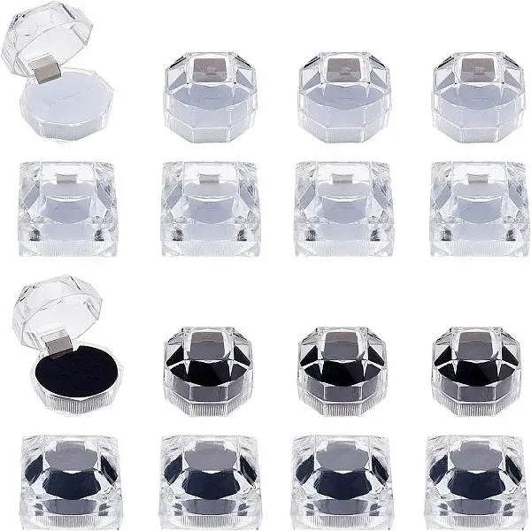 16Pcs 4 Style Transparent Plastic