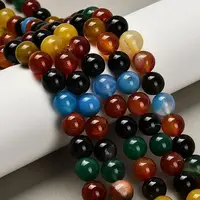 Dyed Natural Agate Beads Strands
