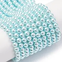 Electroplated Shell Pearl Beads Strands